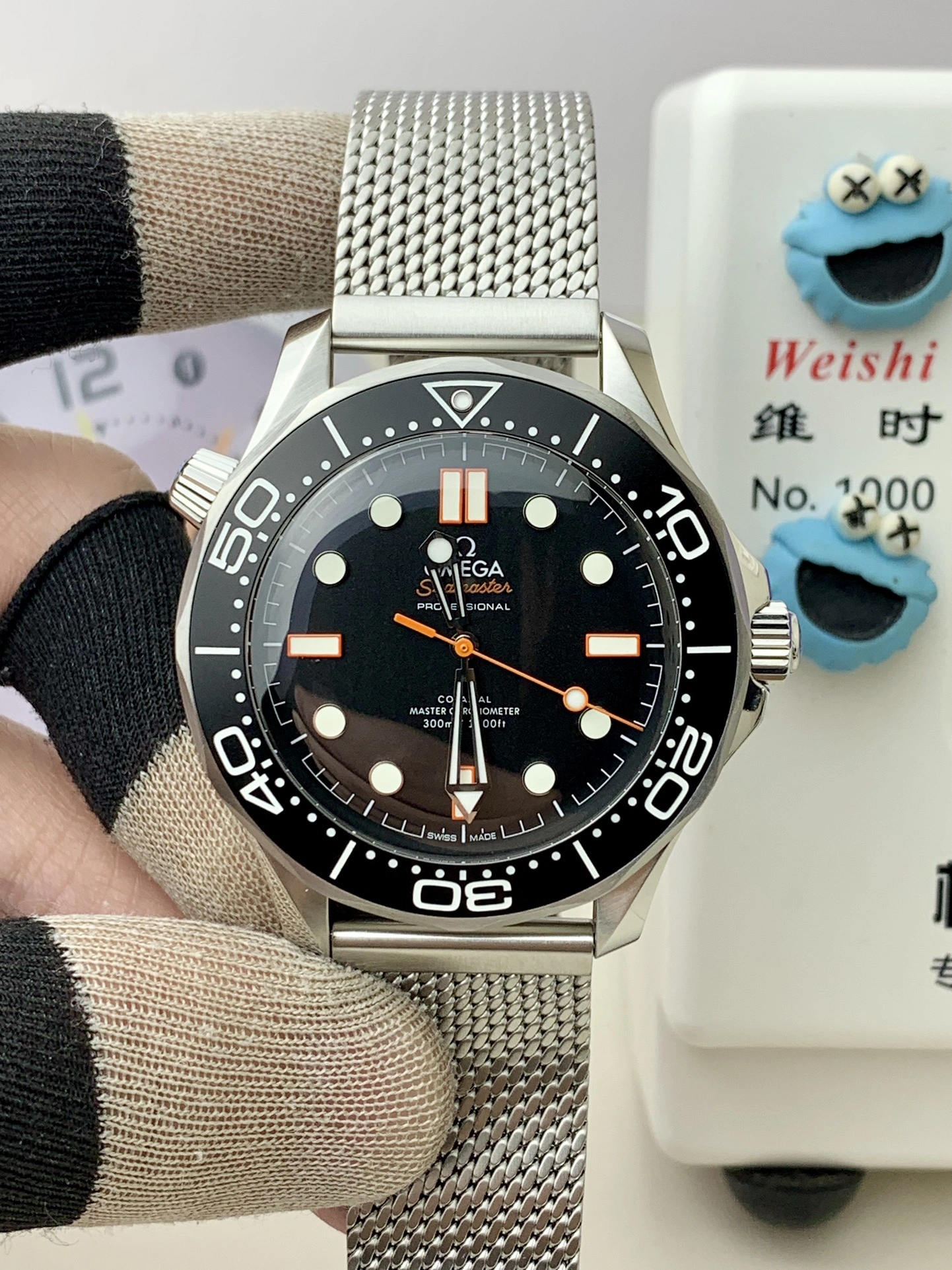 CBD Factory Omega Seamaster Diver 300M 42mm 007 Edition “No Time To Die” Matte Black Dial Titanium Mesh Bracelet (210.30.42.20.01.018) 1:1 Super Clone – DD8806 Movement Stylish 232